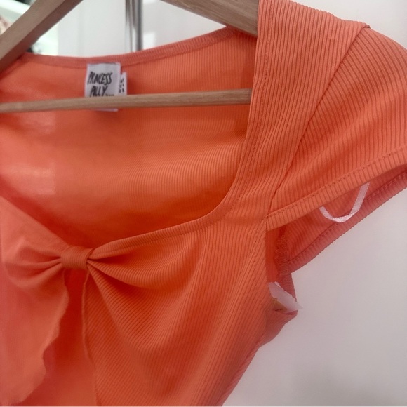 Princess Polly xx Orange Crop Top SZ 4 - Picture 7 of 7
